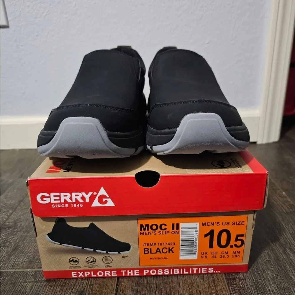 Gerry Weber Men's Black and Gray Slip-On Loafers